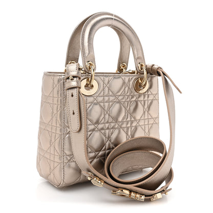 Christian Dior Metallic Lambskin Cannage Small My ABCDior Lady Dior Gold 3 of 10