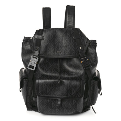 Christian Dior Canvas CD Diamond Hit The Road Backpack Black 1 of 15