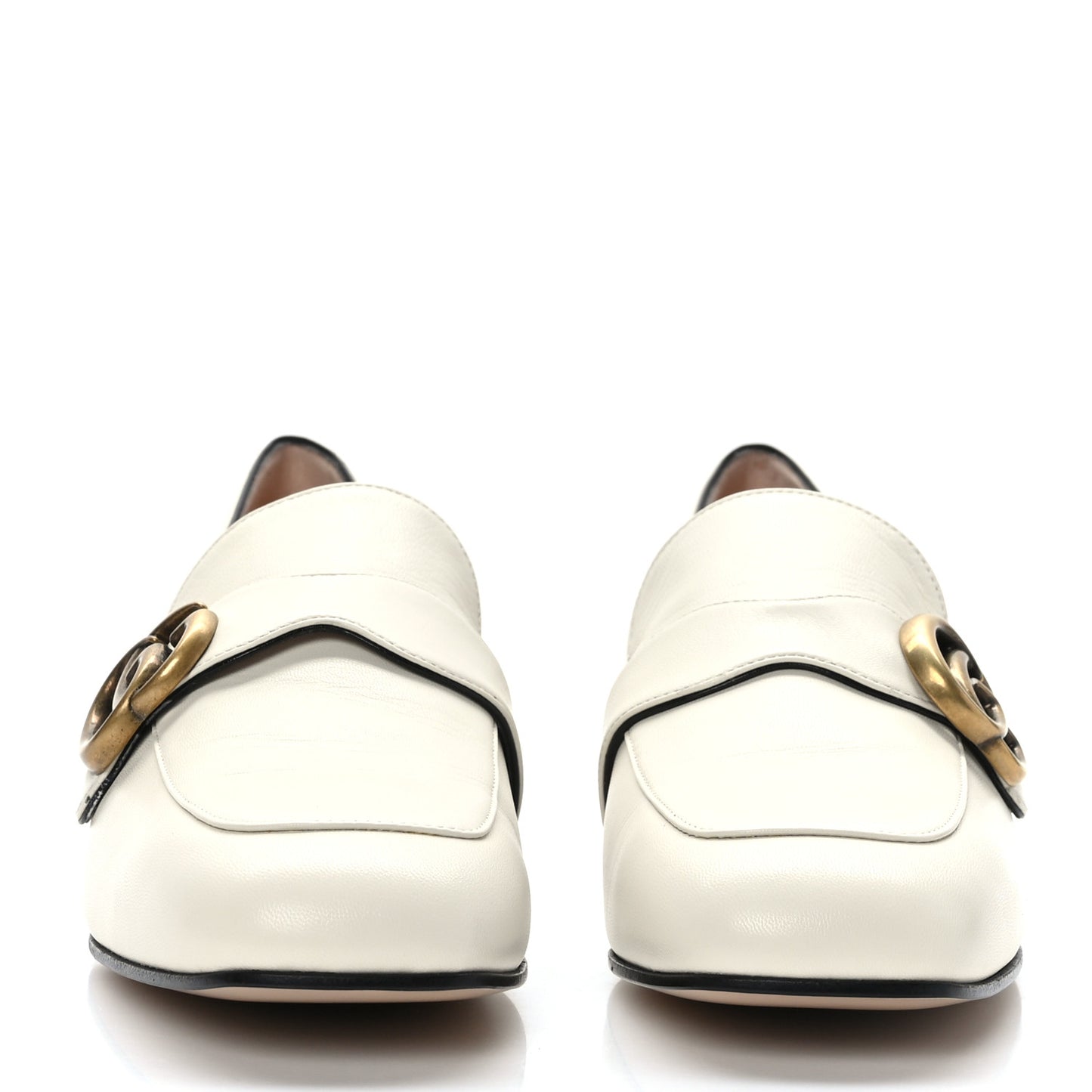 Malaga Kid Womens GG Marmont Loafers 38 Mystic White
