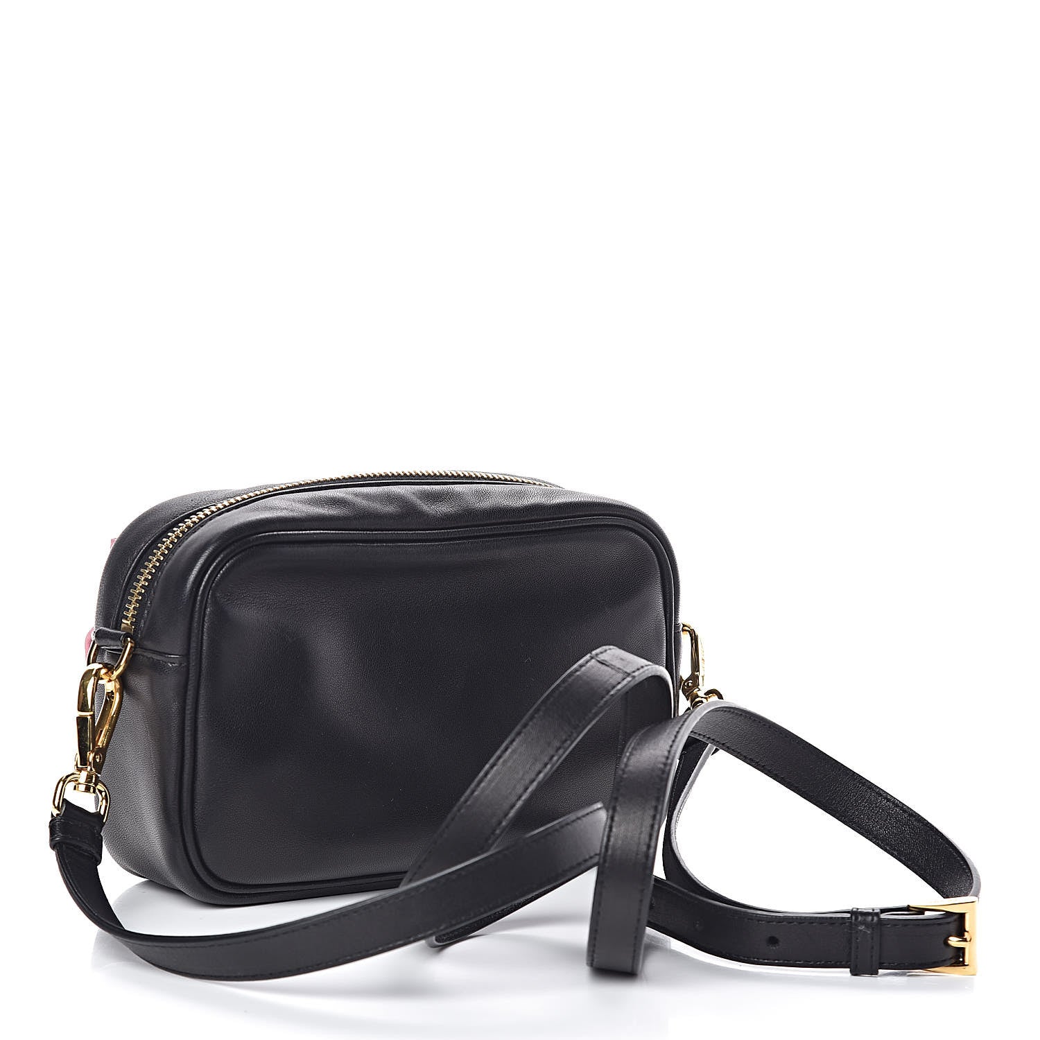 Prada Nappa Zippers Bow Clutch Black Geranio 3 of 11