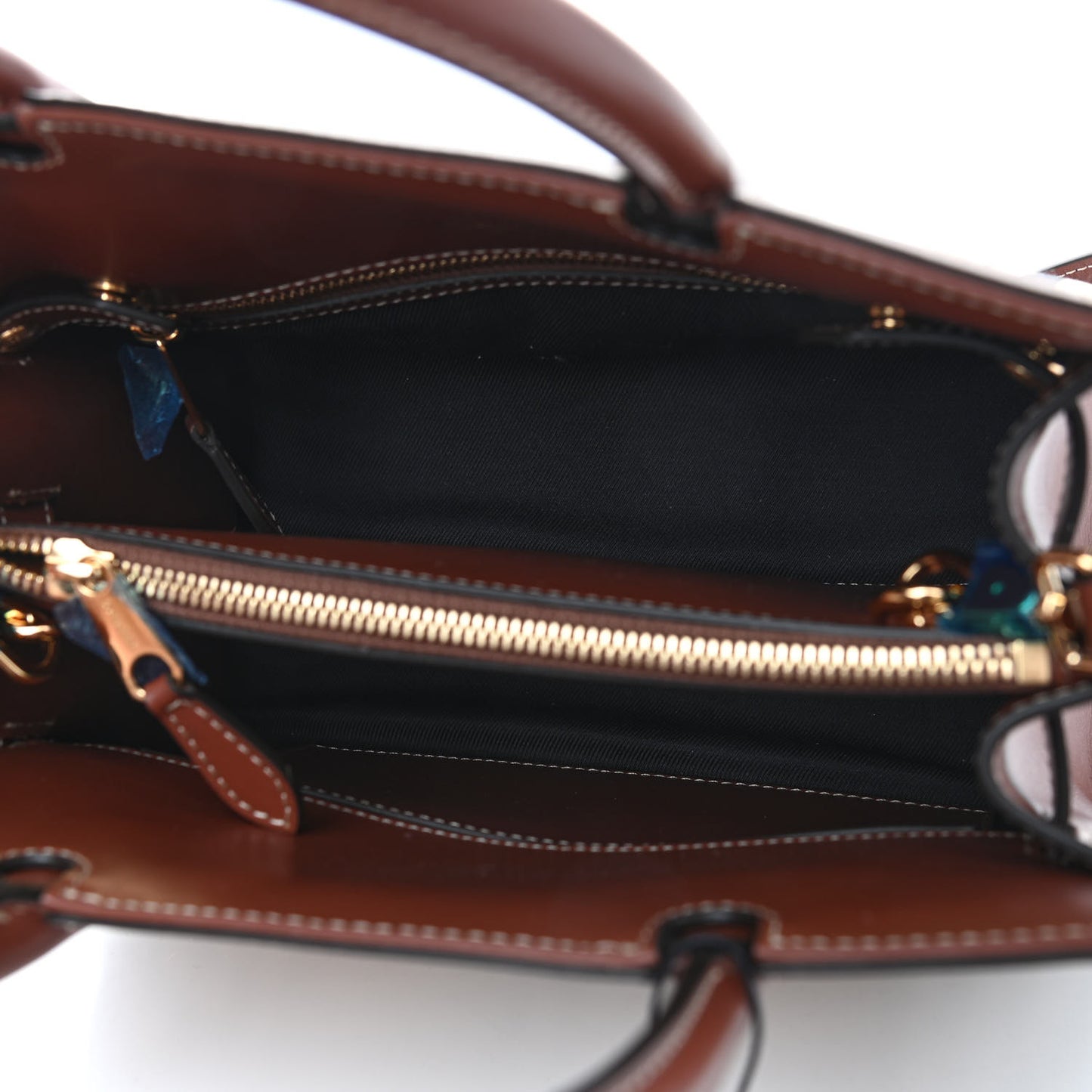 Calfskin Vintage Check Mini Two Handle Title Bag Archive Beige