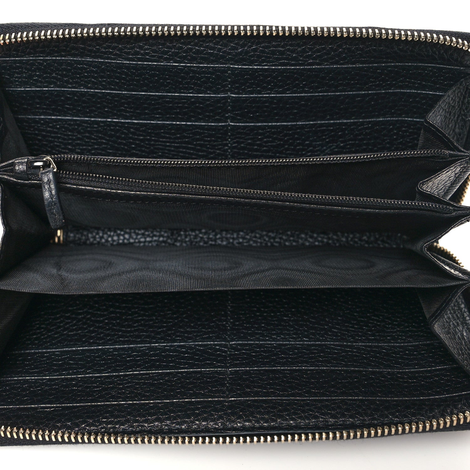 Gucci Pebbled Calfskin Soho Zip Around Wallet Black 5 of 8