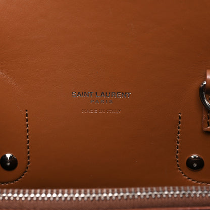 Saint Laurent Grained Calfskin Topstitch Small Sac De Jour Cognac 6 of 11