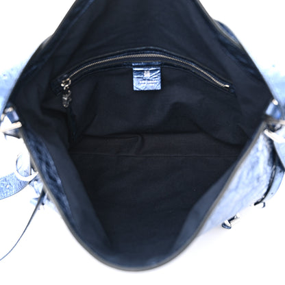 Givenchy Metallic Calfskin Medium Voyou Bag Navy 5 of 12