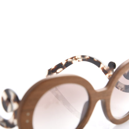 Prada Wooden Baroque Sunglasses SPR 27R Nut Canaletto 7 of 7