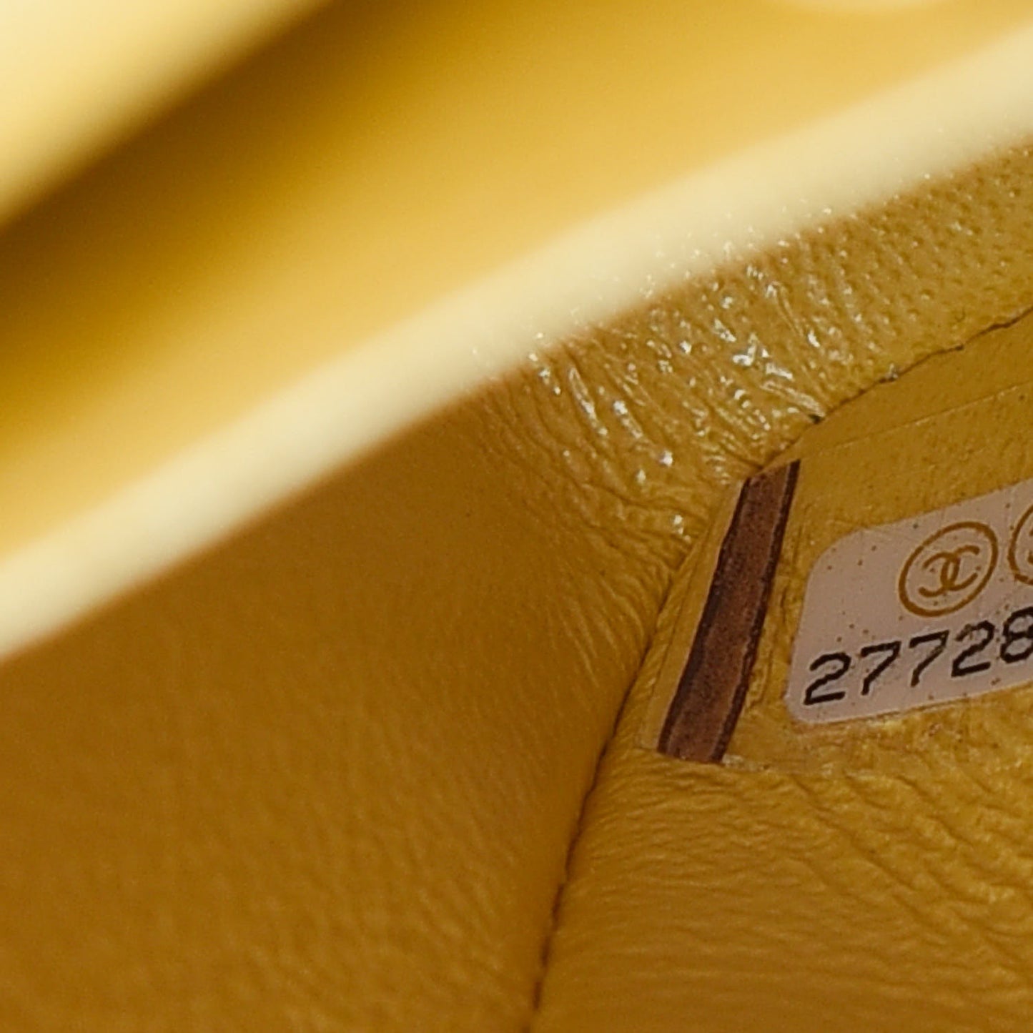 Iridescent Caviar Quilted Small Double Flap Yellow