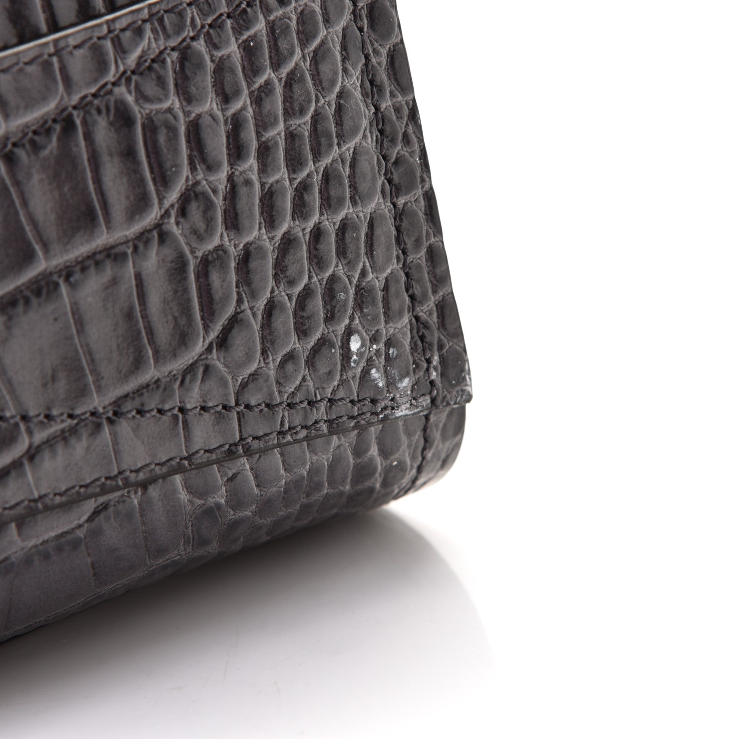 Givenchy Calfskin Crocodile Embossed Small Mystic Shoulder Bag Storm Grey 6 of 6