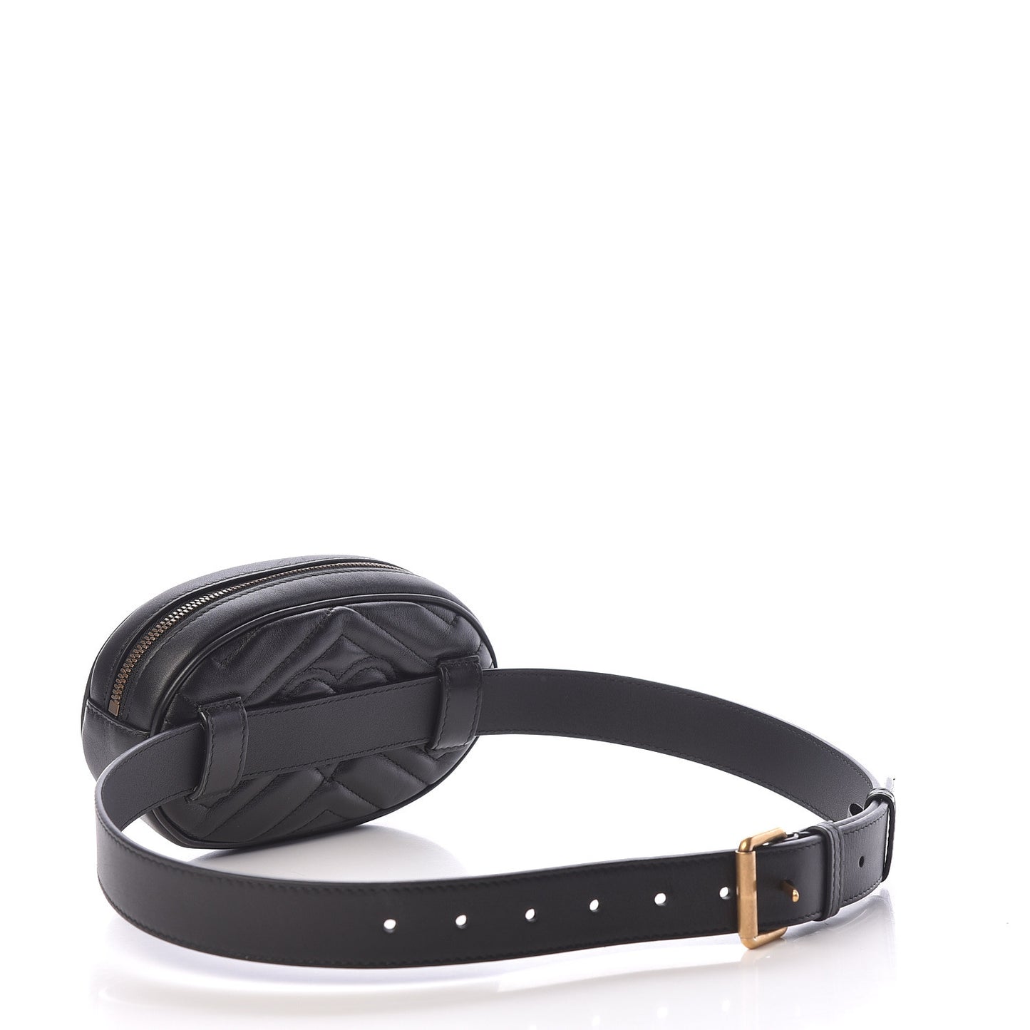 Calfskin Matelasse GG Marmont Belt Bag 85 34 Black