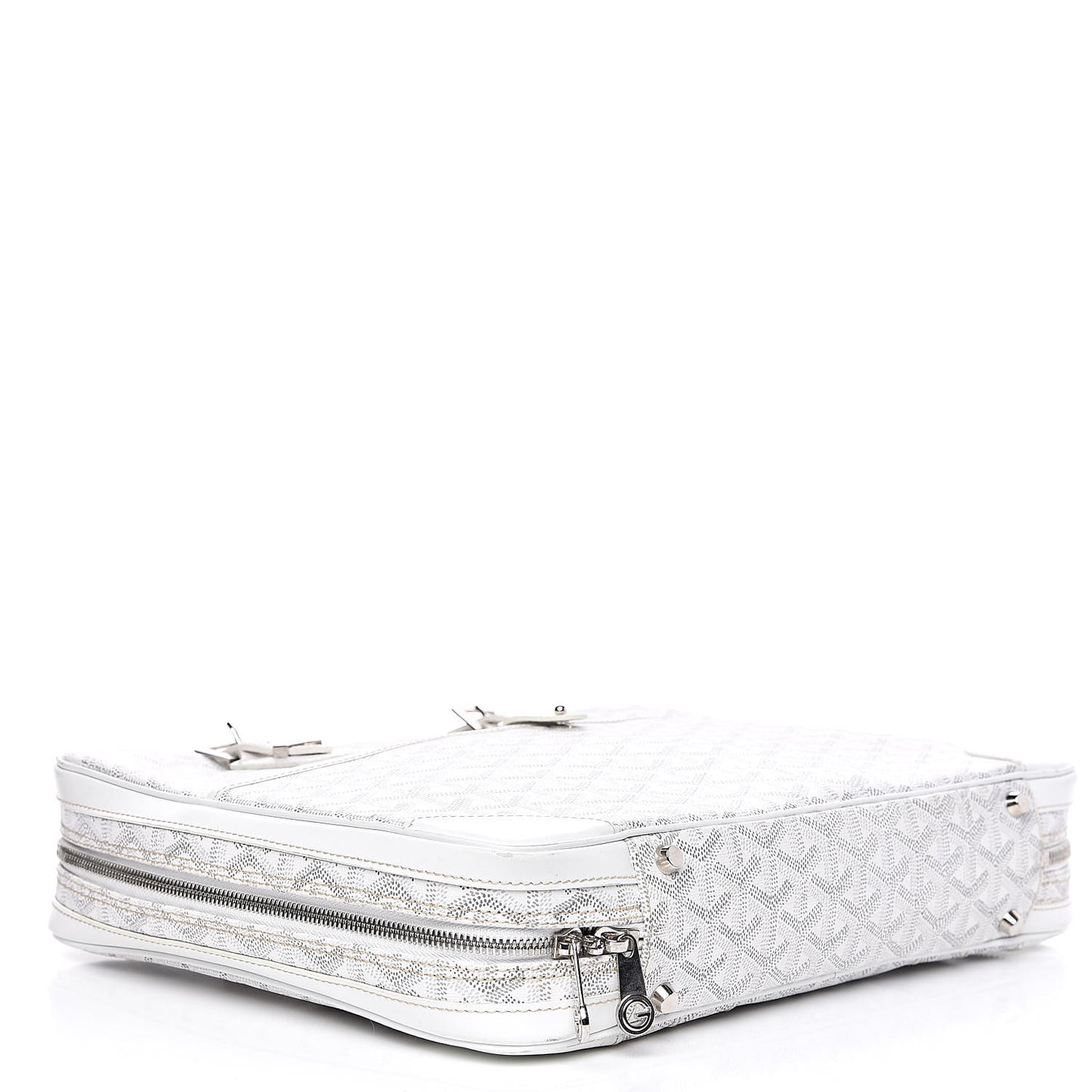 Goyardine Ambassade PM Briefcase White
