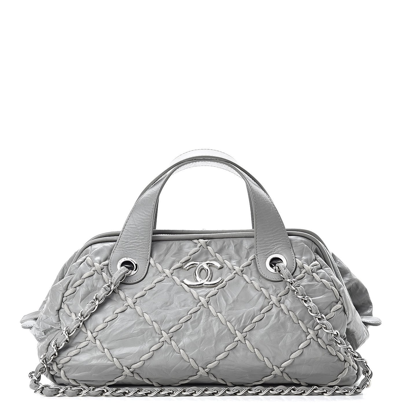 Calfskin Ultra Stitch Bowler Grey
