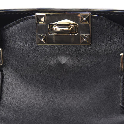 Valentino Garavani Vitello Rockstud Double Handle Tote Black 14 of 16