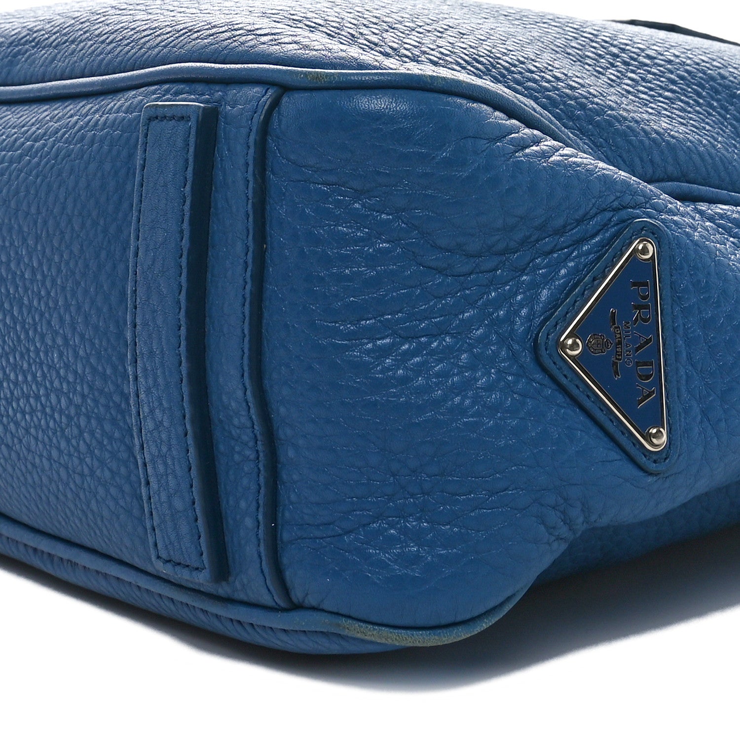 Prada Vitello Daino Briefcase Cobalto 9 of 9