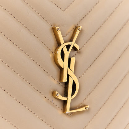 Saint Laurent Calfskin Matelasse Monogram Lou Camera Bag Dark Latte 8 of 10