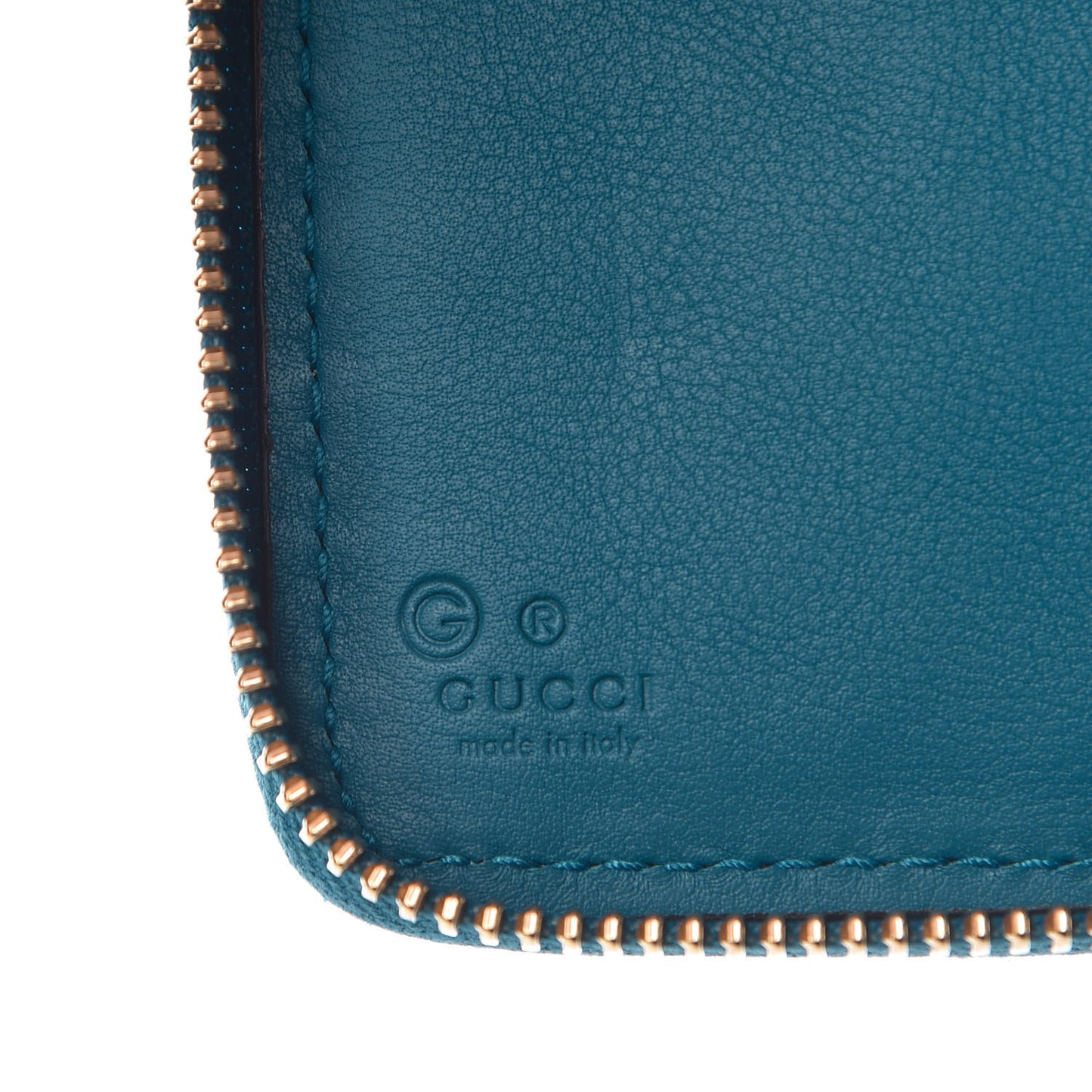 Microguccissima Zip Around Organizer Wallet Deep Cobalt
