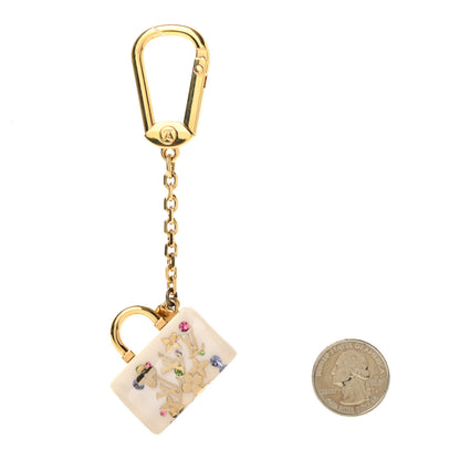 Louis Vuitton Resin Inclusion Speedy Bag Charm Key Chain White 2 of 3