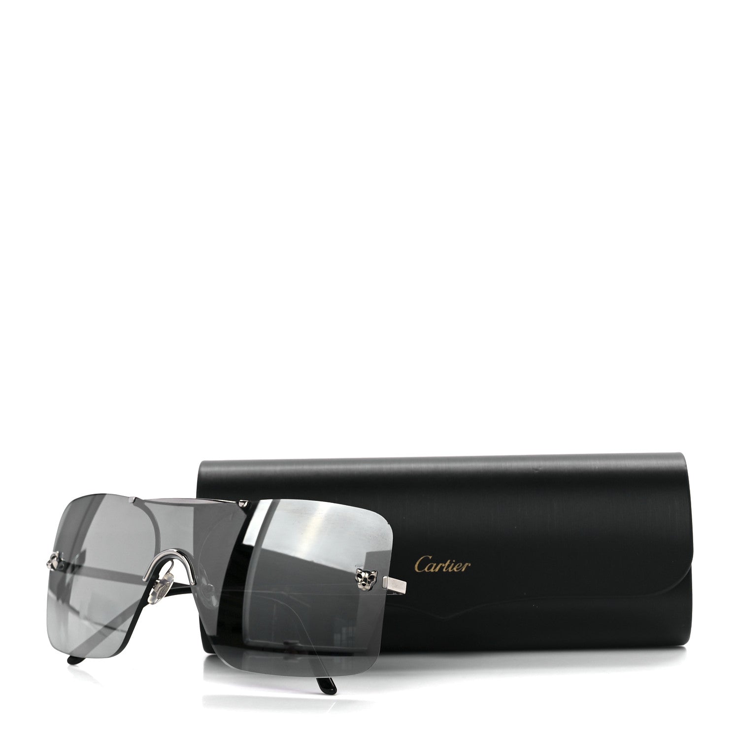 Cartier Panthere De Cartier Shield Sunglasses Silver 7 of 7
