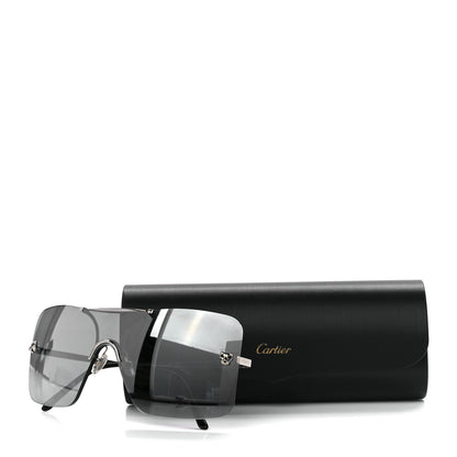 Cartier Panthere De Cartier Shield Sunglasses Silver 7 of 7