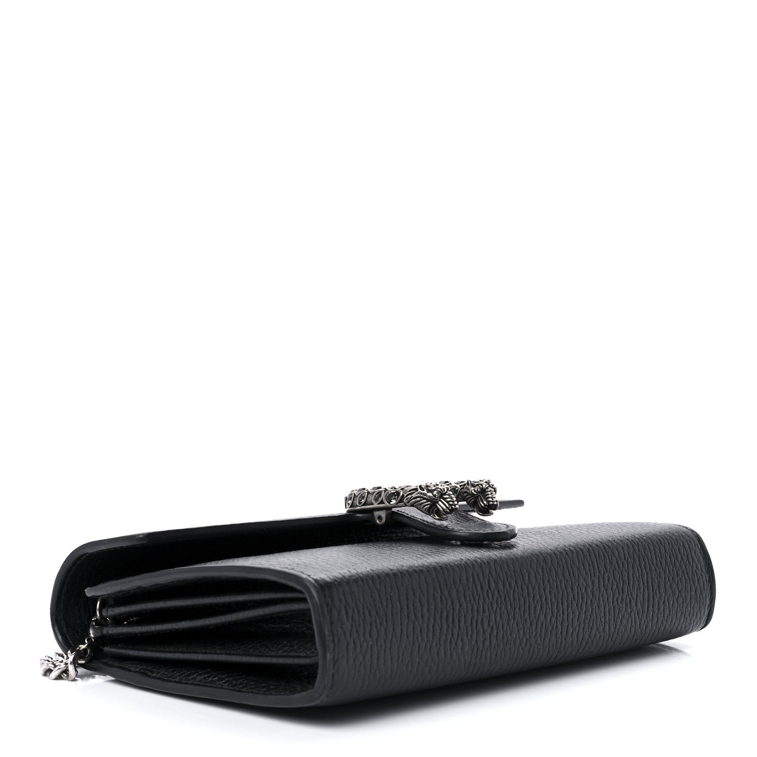 Gucci Calfskin Mini Dionysus Chain Wallet Black 3 of 11