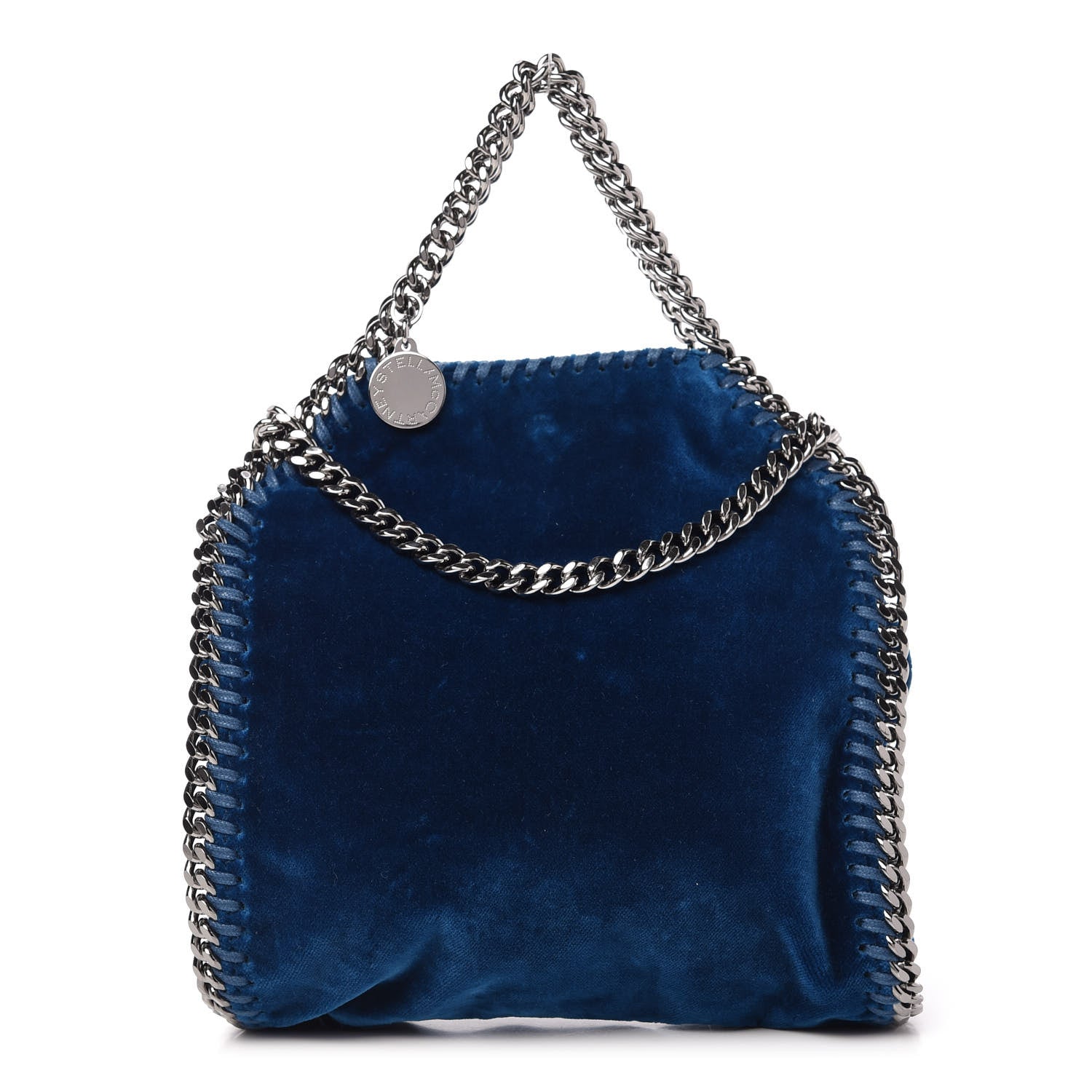 Stella McCartney Velvet Tiny Falabella Tote Blue 1 of 9