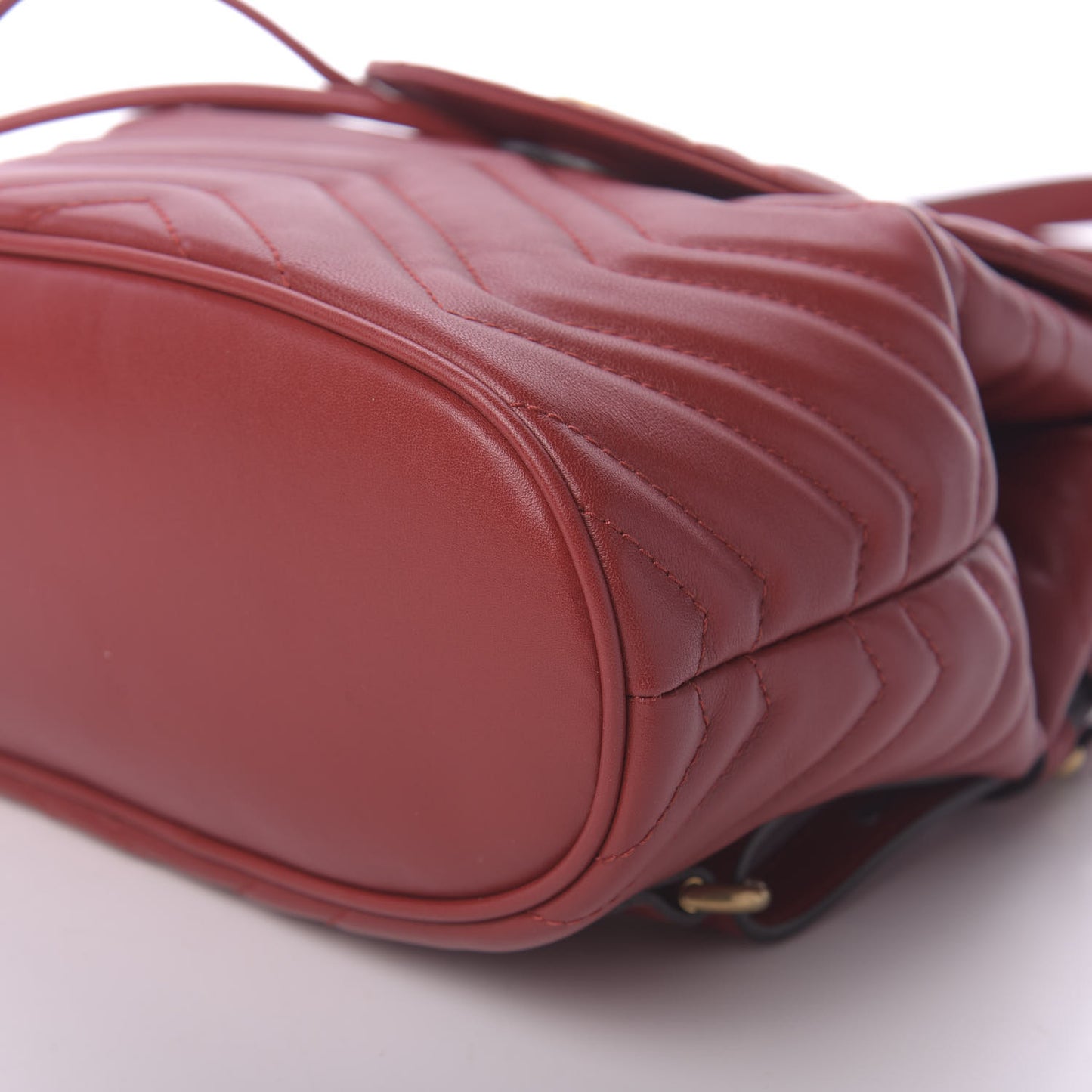 Calfskin Matelasse GG Marmont Flap Backpack Hibiscus Red