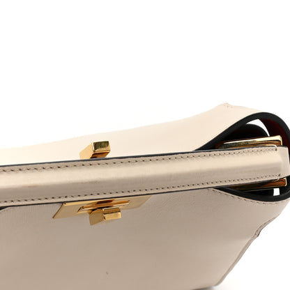 Fendi Vitello Tahiti Burro Bi-Color Medium Peekaboo Iconic Essentially Satchel Camelia Fragola Dark Blue 14 of 14