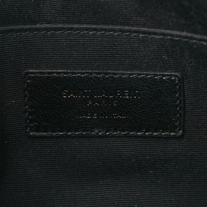 Saint Laurent Calfskin Crocodile Embossed Zip Mini Tablet Sleeve Black 6 of 10