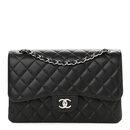 Chanel Caviar Quilted Jumbo Double Flap Black 1 of 10