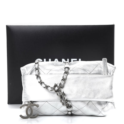 Chanel Metallic Calfskin Quilted Baluchon Silver 12 of 12