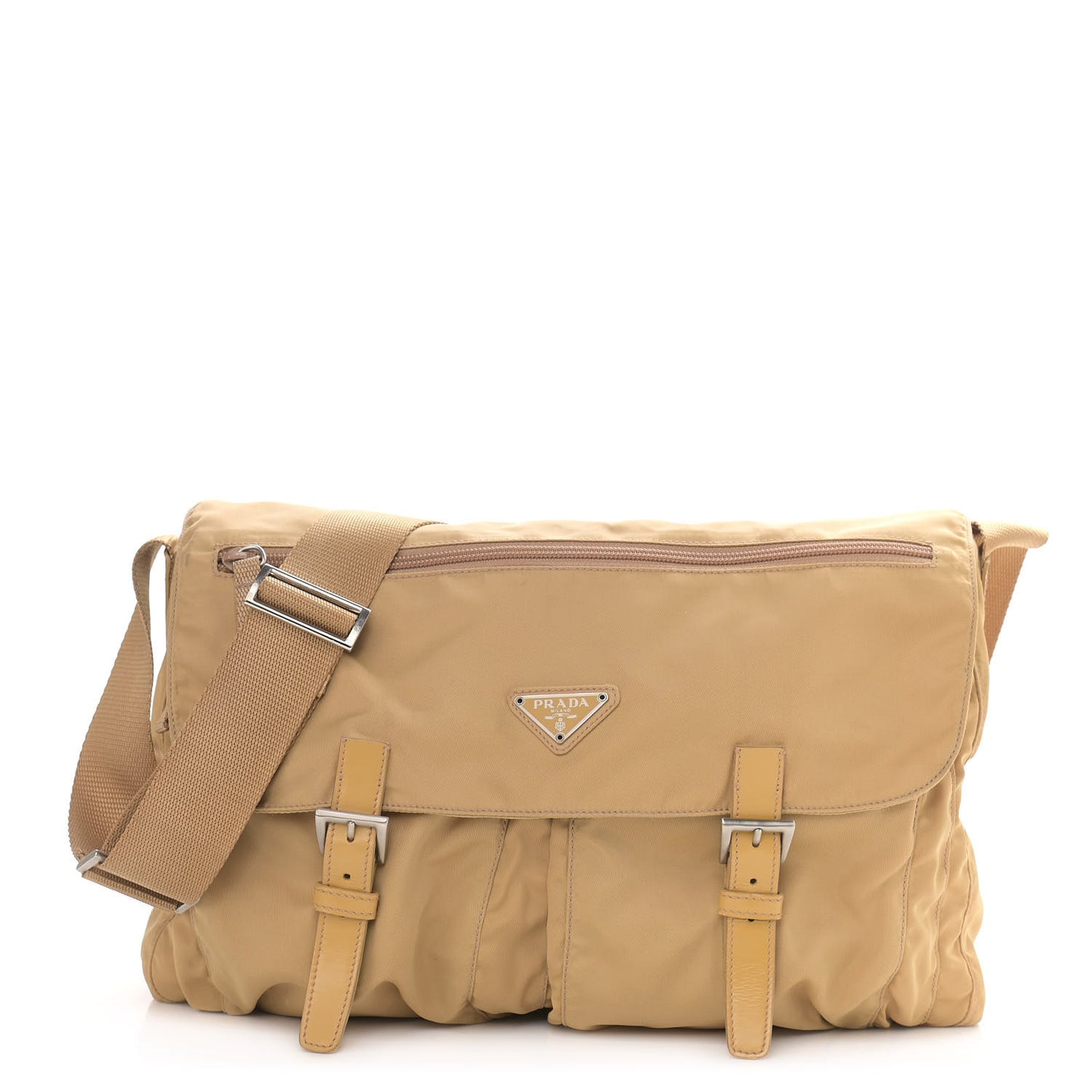Nylon Vela Sport Messenger Bag Cammello