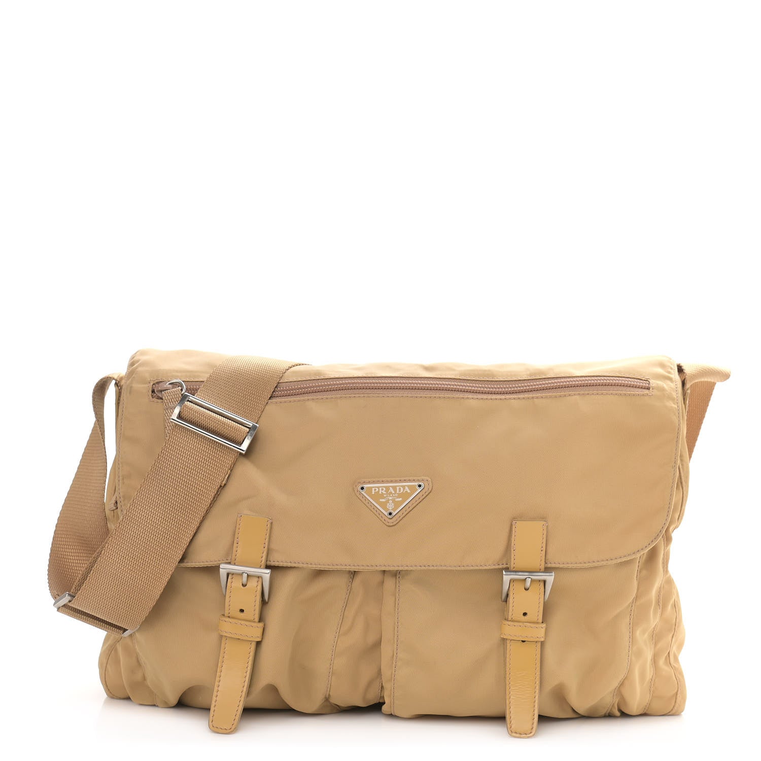 Prada Nylon Vela Sport Messenger Bag Cammello 1 of 13