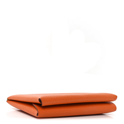 Hermes Epsom Verso Calvi Duo Card Case Orange Lime 4 of 7