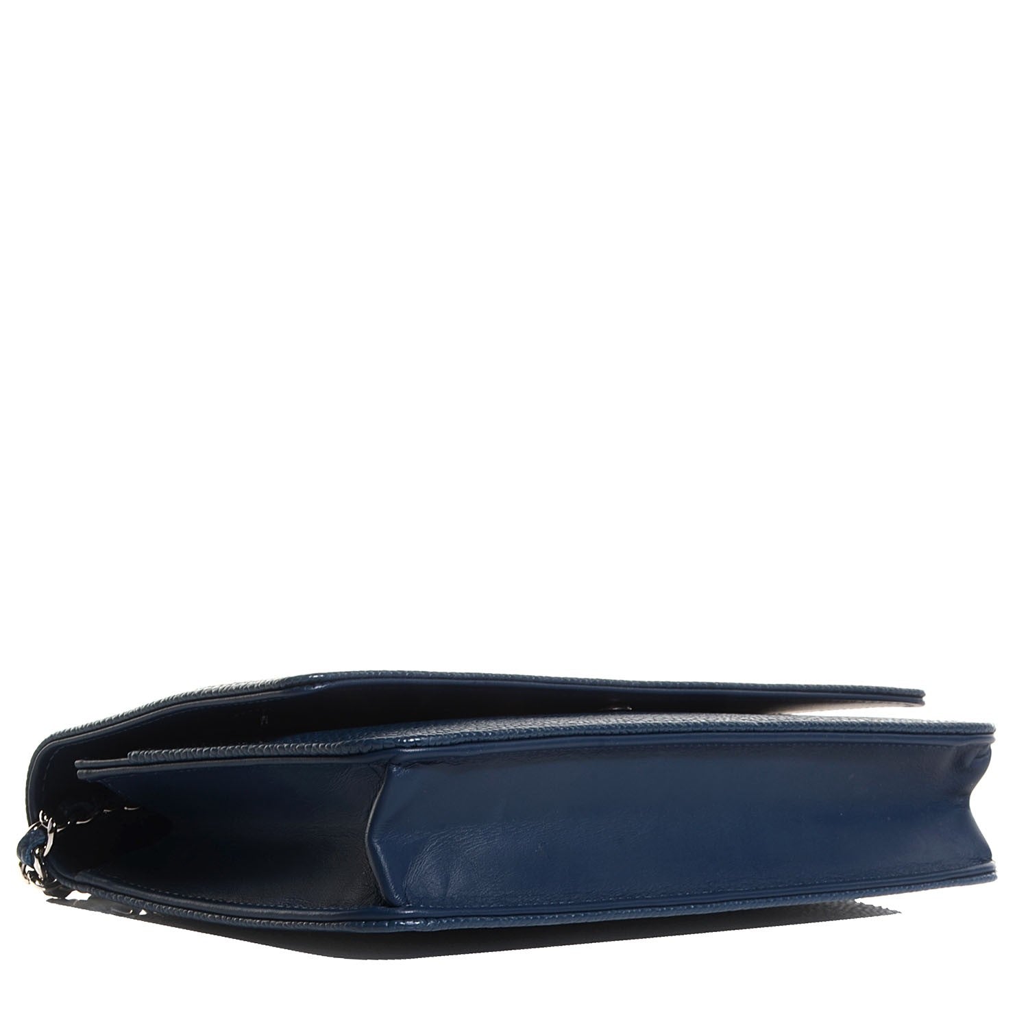 Chanel Caviar Timeless CC Wallet on Chain WOC Navy Blue 4 of 9