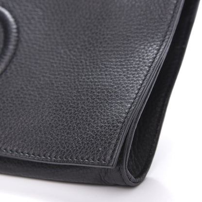 Gucci Pebbled Calfskin Medium Soho Clutch Black 10 of 12