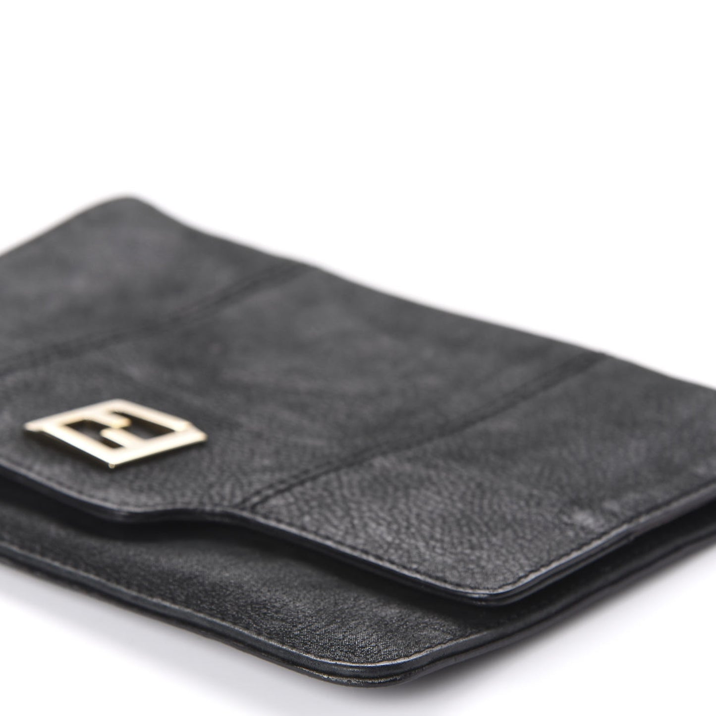 Metallic Nubuck Chain Shoulder Bag Black