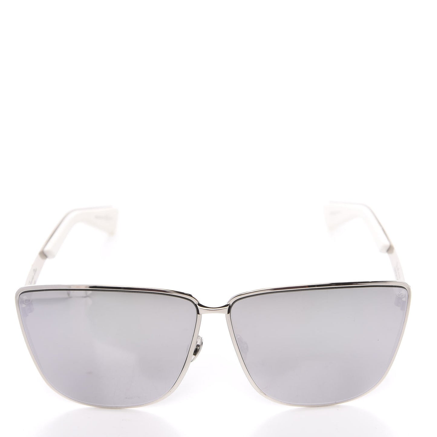 Metal Mirrored Futurist Sunglasses Silver
