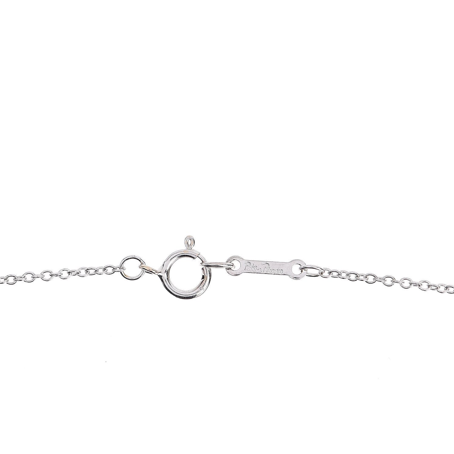 18K White Gold Diamond Paloma Picasso Double Loving Heart Necklace