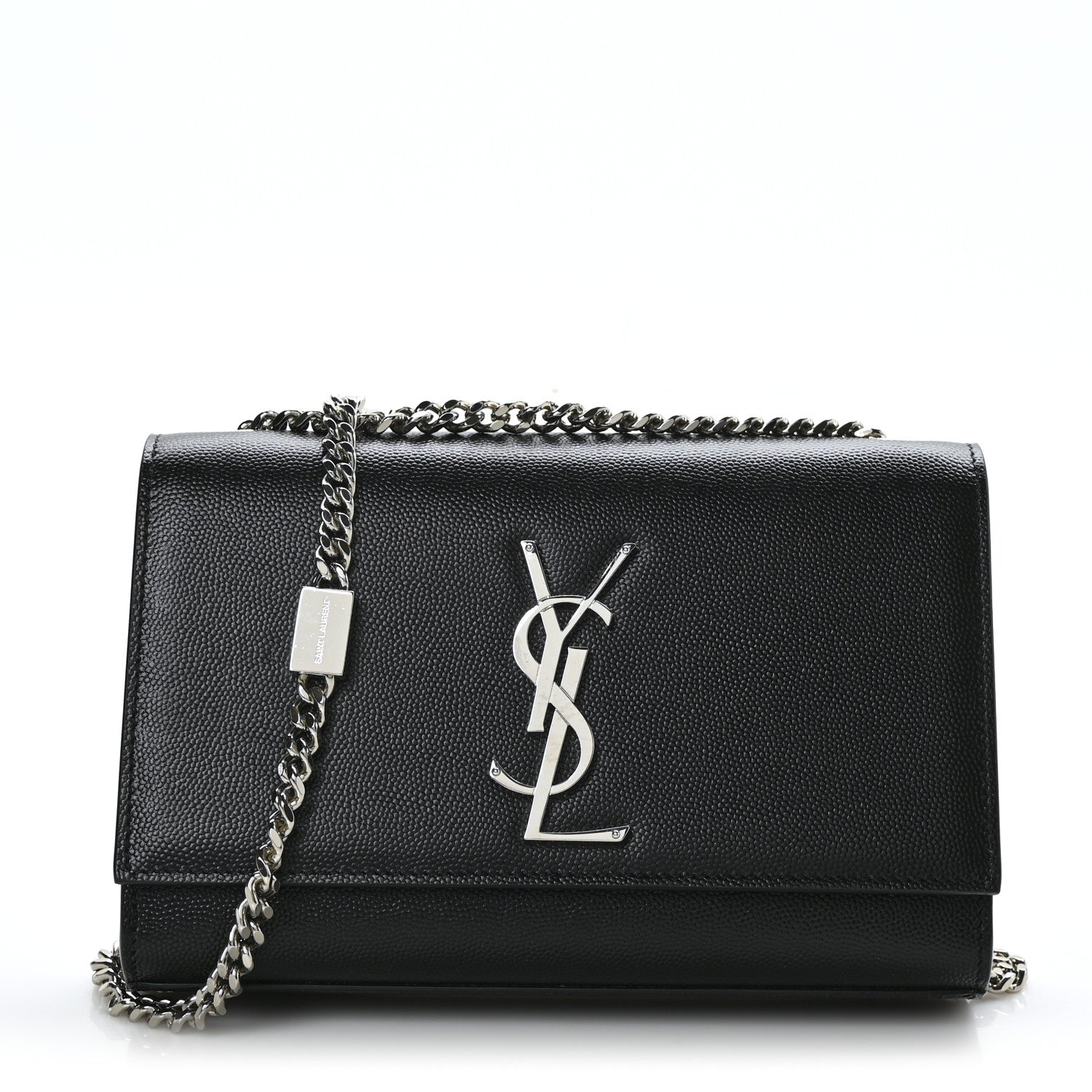 Saint Laurent Grain De Poudre Small Monogram Kate Satchel Black 1 of 9