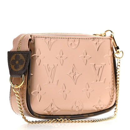 Louis Vuitton Metallic Vernis Mini Pochette Accessories Rose Gold 3 of 8