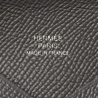 Hermes Epsom Calvi Card Case Gris Meyer 7 of 9