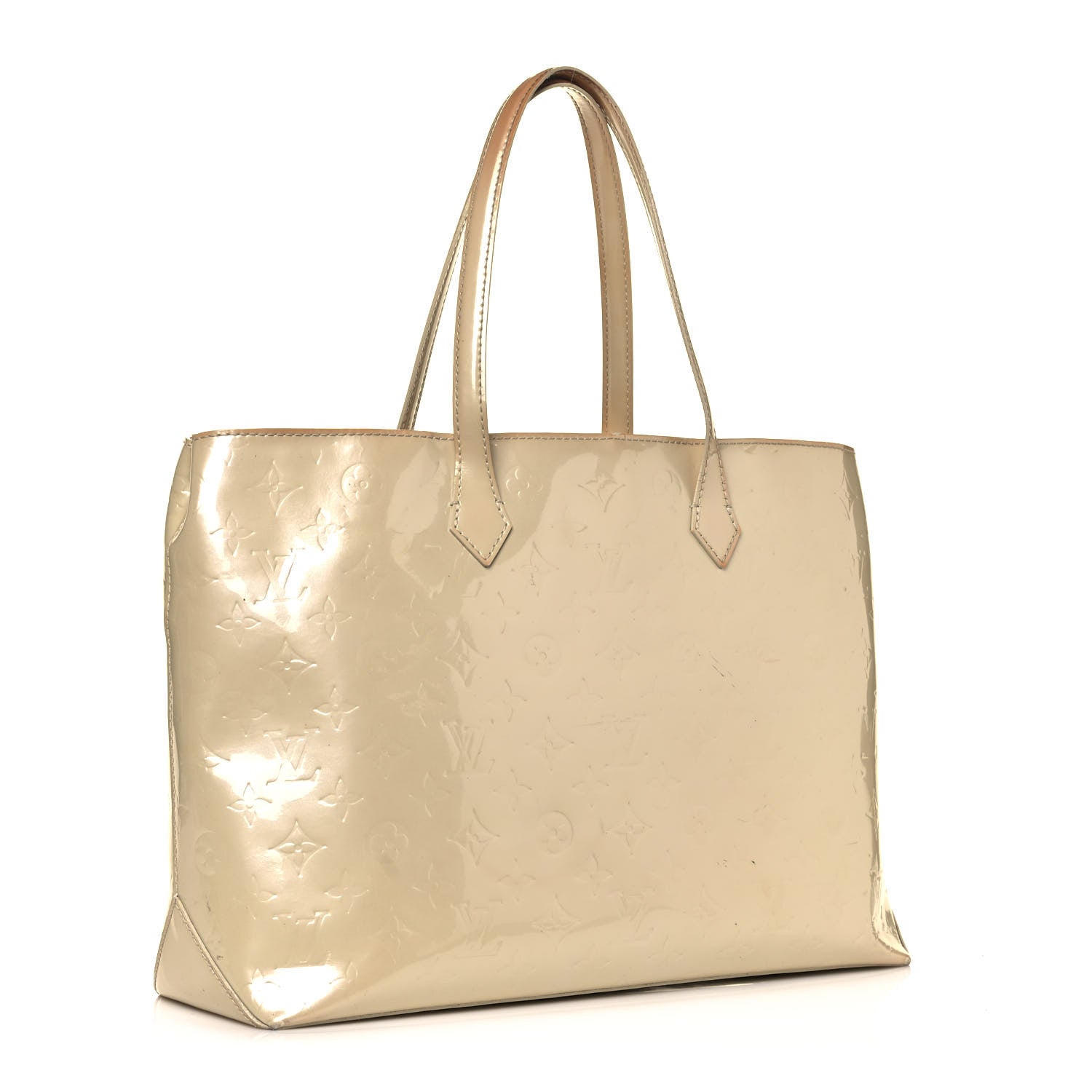 Louis Vuitton Vernis Wilshire MM Blanc Corail 3 of 24