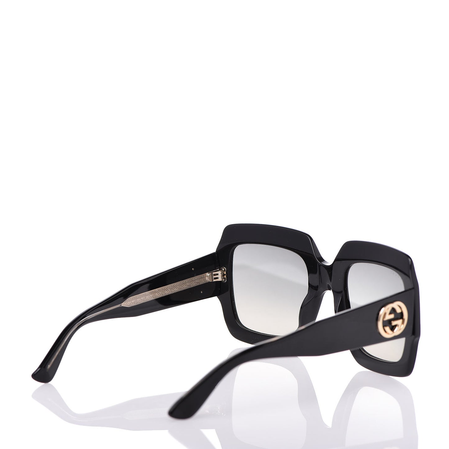 Crystal Square Frame Sunglasses GG0048S Black