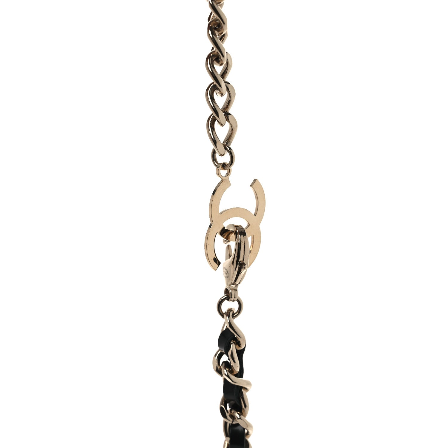 Chanel Lambskin Metal CC Chain Logo Belt Gold 4 of 4