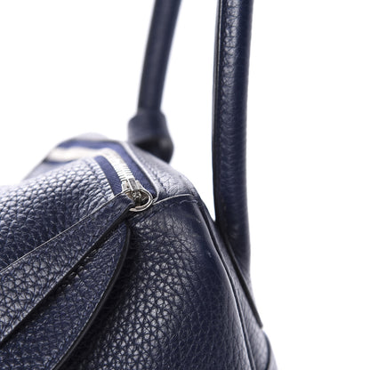 Hermes Taurillon Clemence Lindy 26 Bleu Nuit 9 of 11