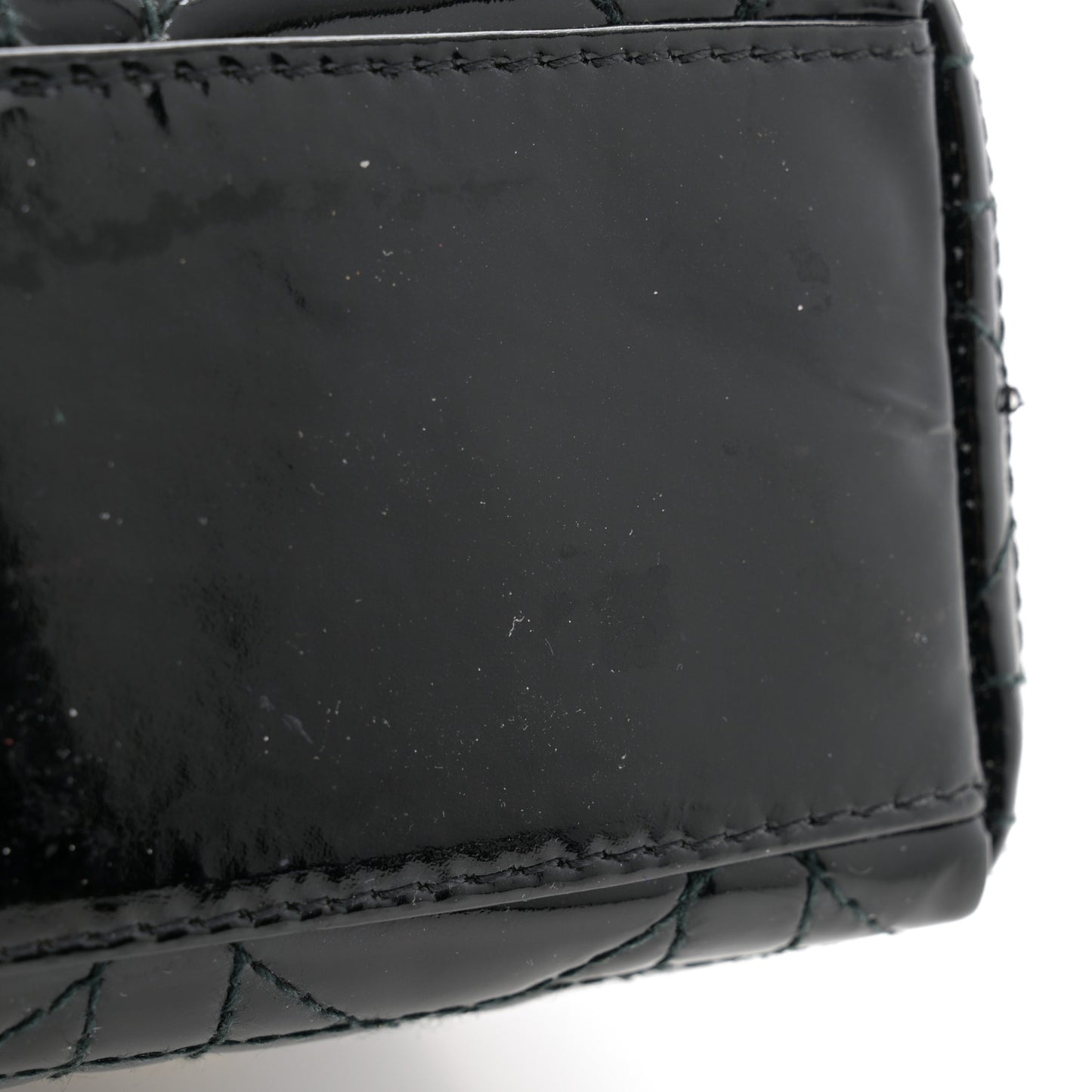 Patent Cannage Mini Lady Dior Black