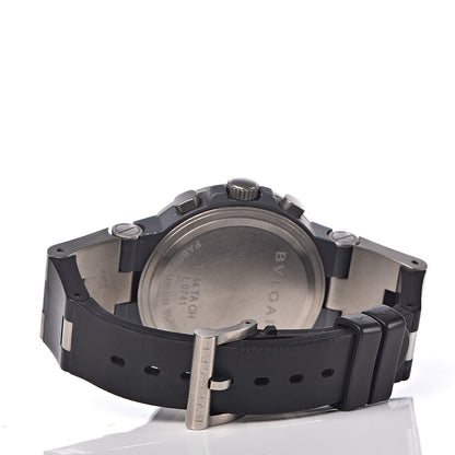 Bulgari Titanium Rubber 44mm Diagono Chronograph Automatic Watch Black 4 of 7