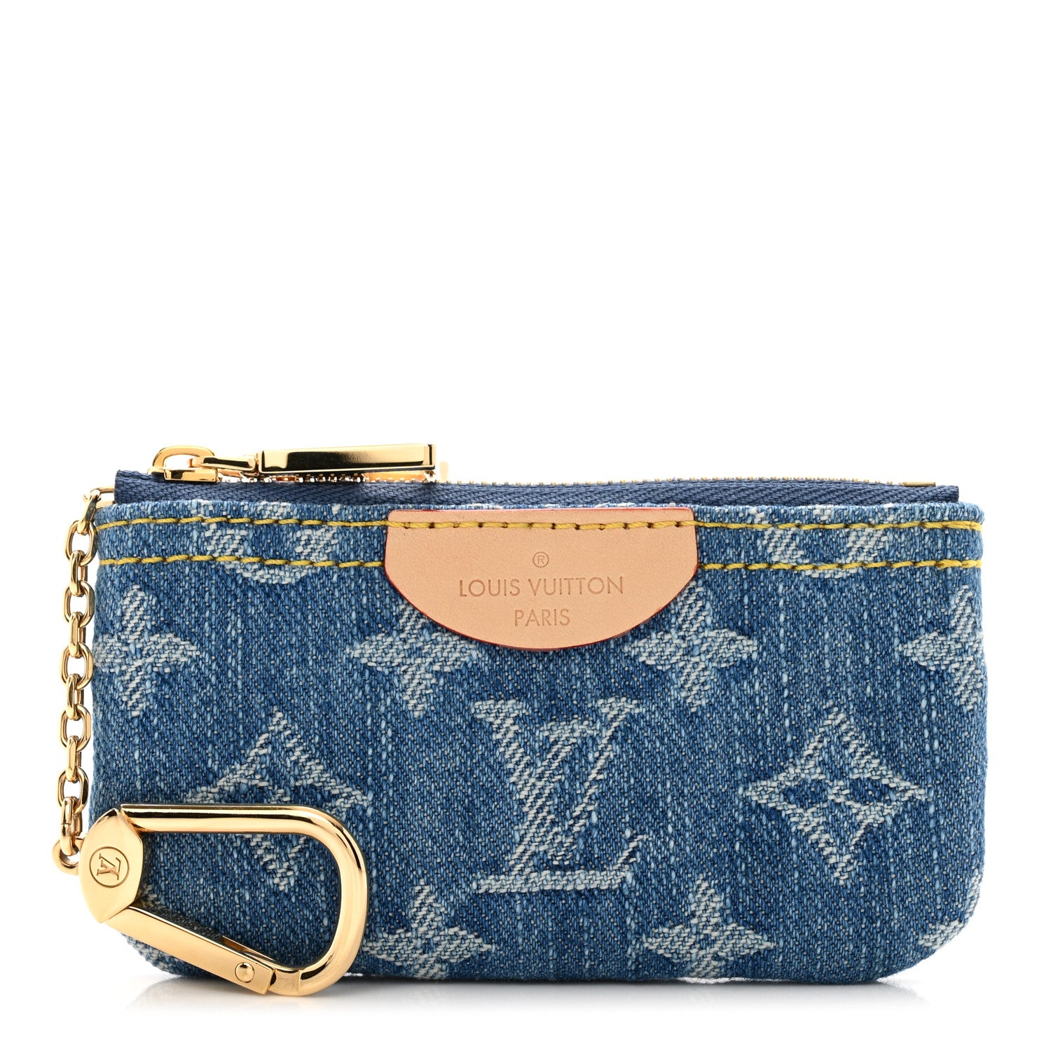 Louis Vuitton Monogram Denim Key Pouch Denim Blue 1 of 7