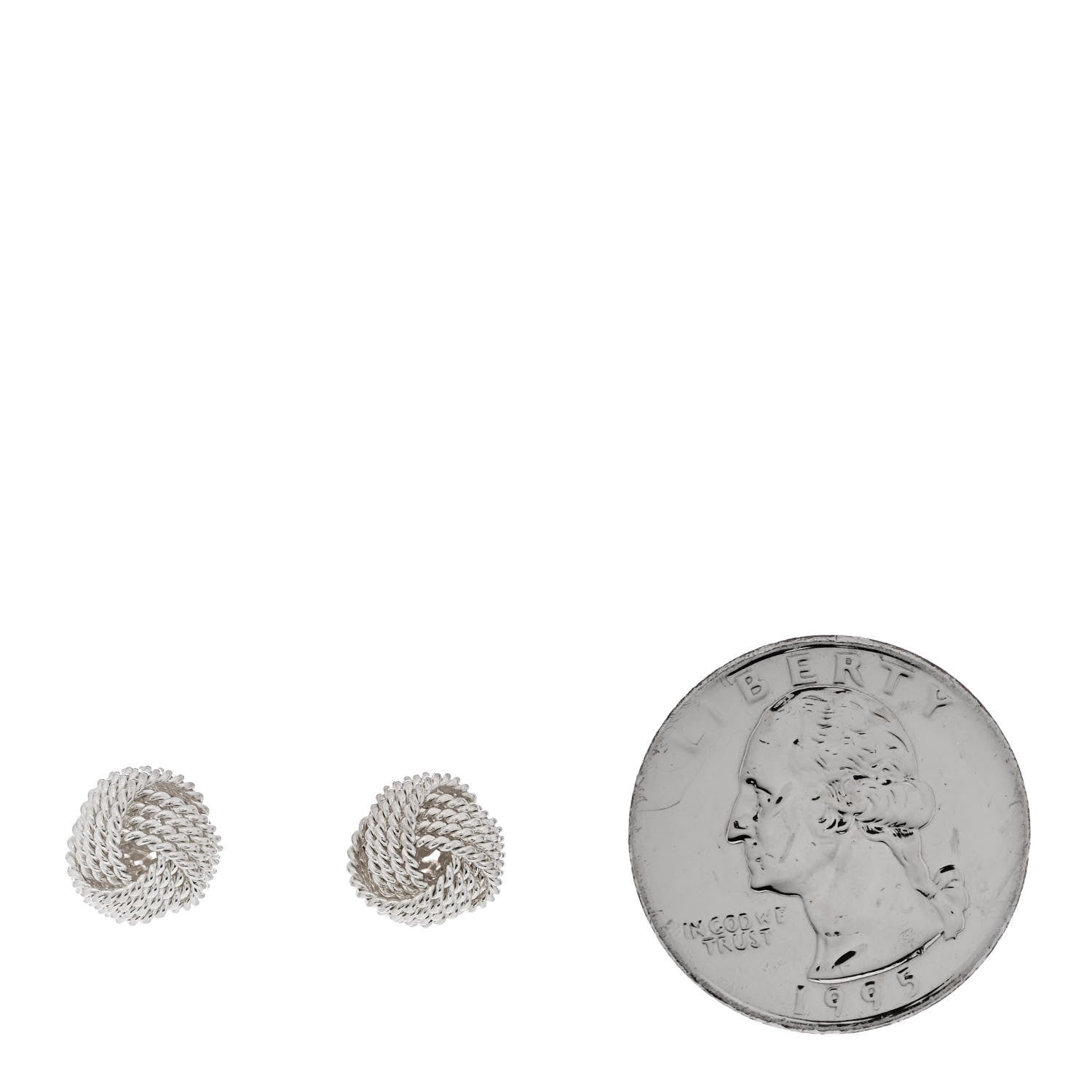 Tiffany Sterling Silver Twist Knot Earrings 2 of 4