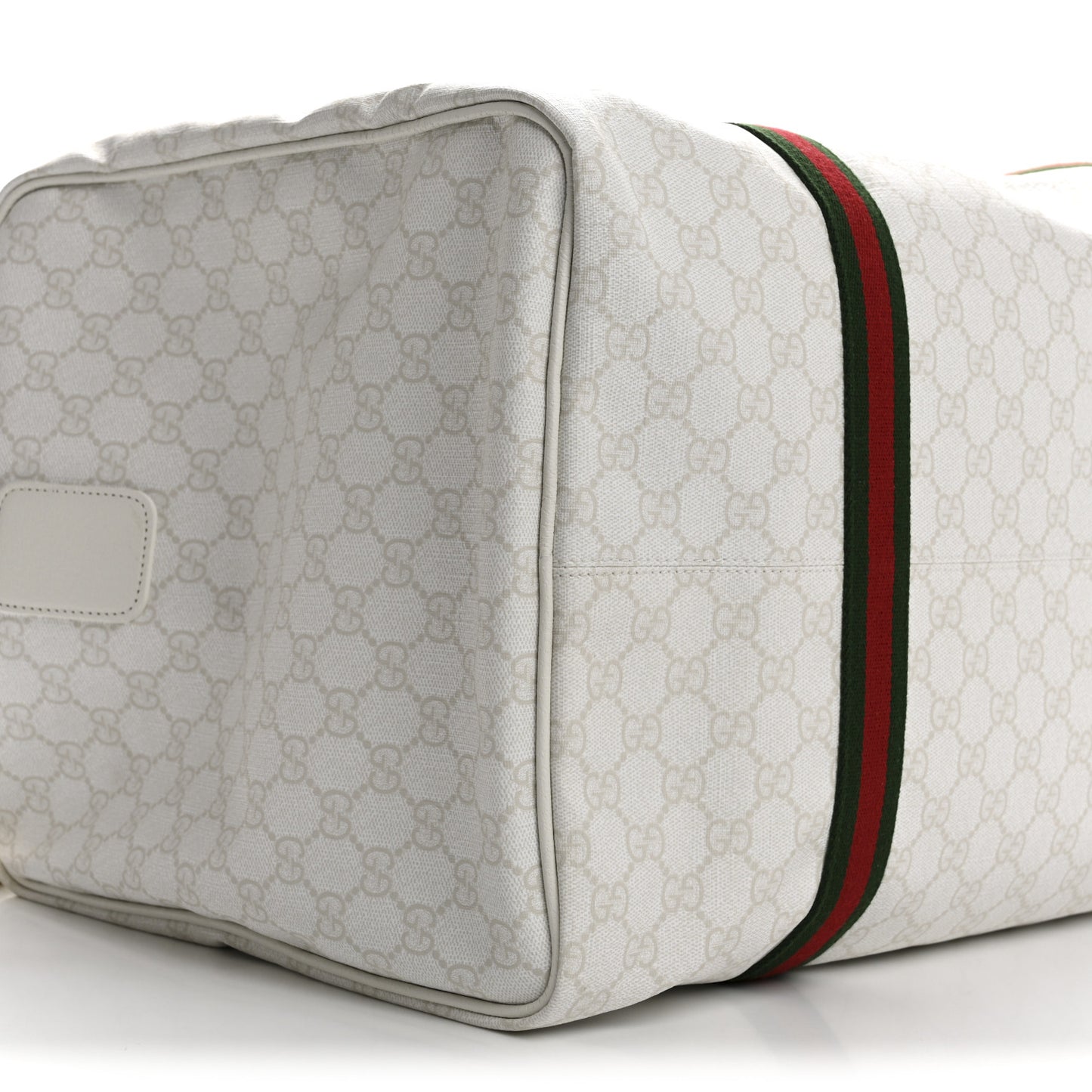 GG Monogram Medium Web Duffle Bag White