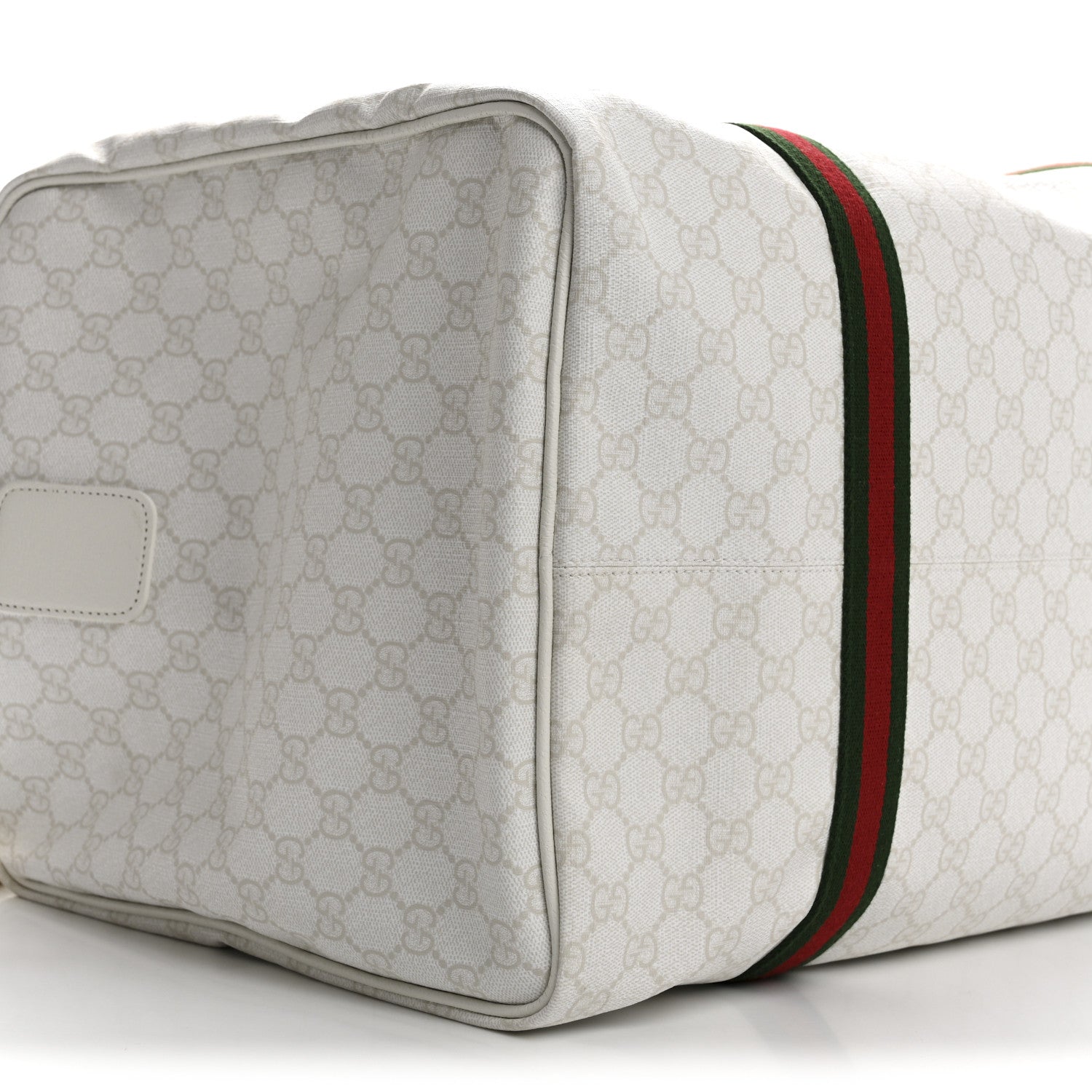 Gucci GG Monogram Medium Web Duffle Bag White 8 of 9