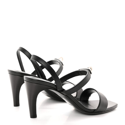 Hermes Calfskin Glamour 75 Sandals 36 Black 4 of 10